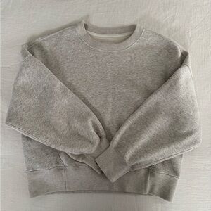 Cropped Grey Crewneck